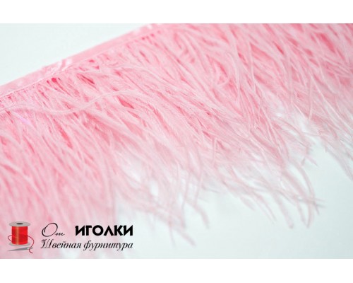 Перьевая лента страуса шир.13 см арт.9743 цв.бледно-розовый уп.2 м